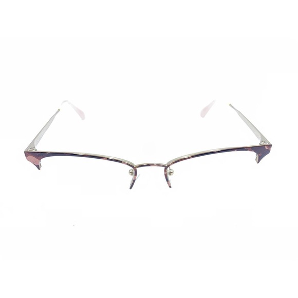 Prada VPR 65Q ROJ-1O1 Brown Gold Half Rim Eyeglasses Frames 51-17 140 Italy - Picture 2 of 12
